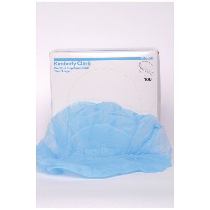 O&M Halyard O&M Halyard 69801 Bouffant Cap Spunbound Blue Large 100/ctn 5 Supplies reLink Medical