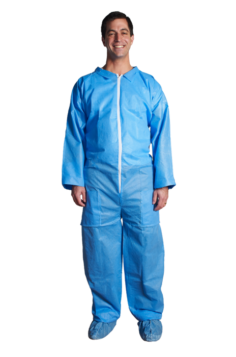 ASP Global ASP Global GNT208 Coverall Disposable X-Large Blue SMS Open Cuff Supplies reLink Medical