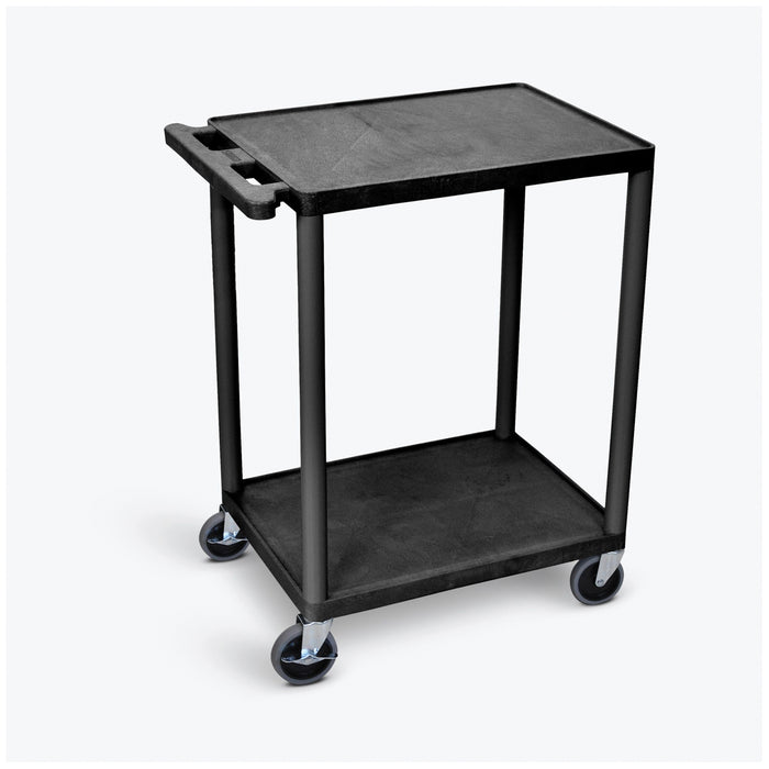 Luxor Luxor HE32-B Cart Two Shelves Foam Plastic Black 24"W x 18"D x Supplies reLink Medical
