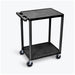 Luxor Luxor HE32-B Cart Two Shelves Foam Plastic Black 24"W x 18"D x Supplies reLink Medical