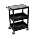 Luxor Luxor STC211-B Utility Cart Flat Top Middle/Bottom Tub Shelves Supplies reLink Medical