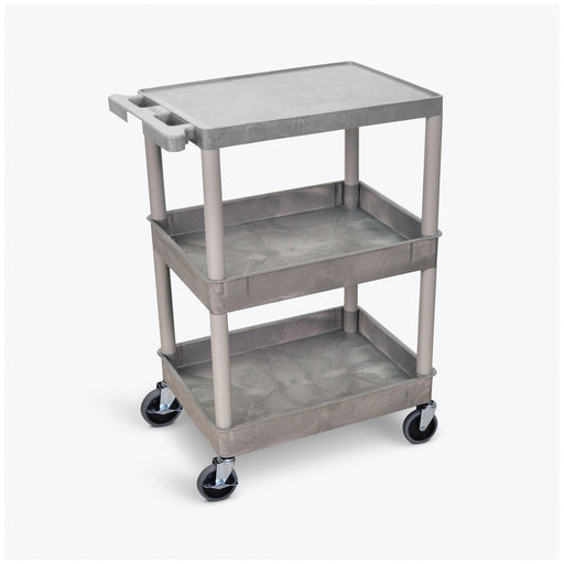 Luxor Luxor STC211-G Utility Cart Flat Top Middle/Bottom Tub Shelves Supplies reLink Medical