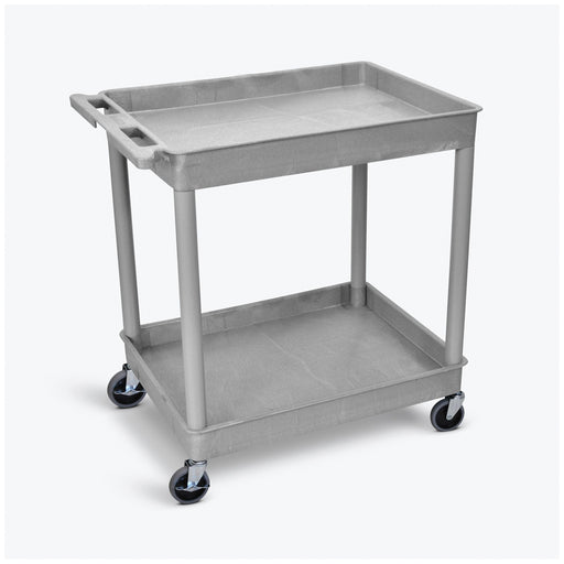 Luxor Luxor TC11-G Tub Cart Two Shelves Gray 32"W x 24"D x 37.25"H with Supplies reLink Medical