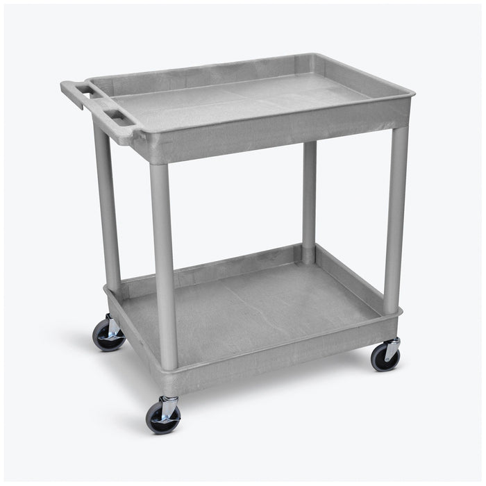 Luxor Luxor TC11-G Tub Cart Two Shelves Gray 32"W x 24"D x 37.25"H with Supplies reLink Medical
