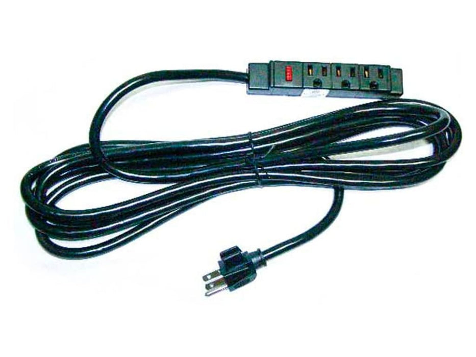 Luxor 0082005 Power Strip HE Cart 3-Outlet Power Cord with Surge