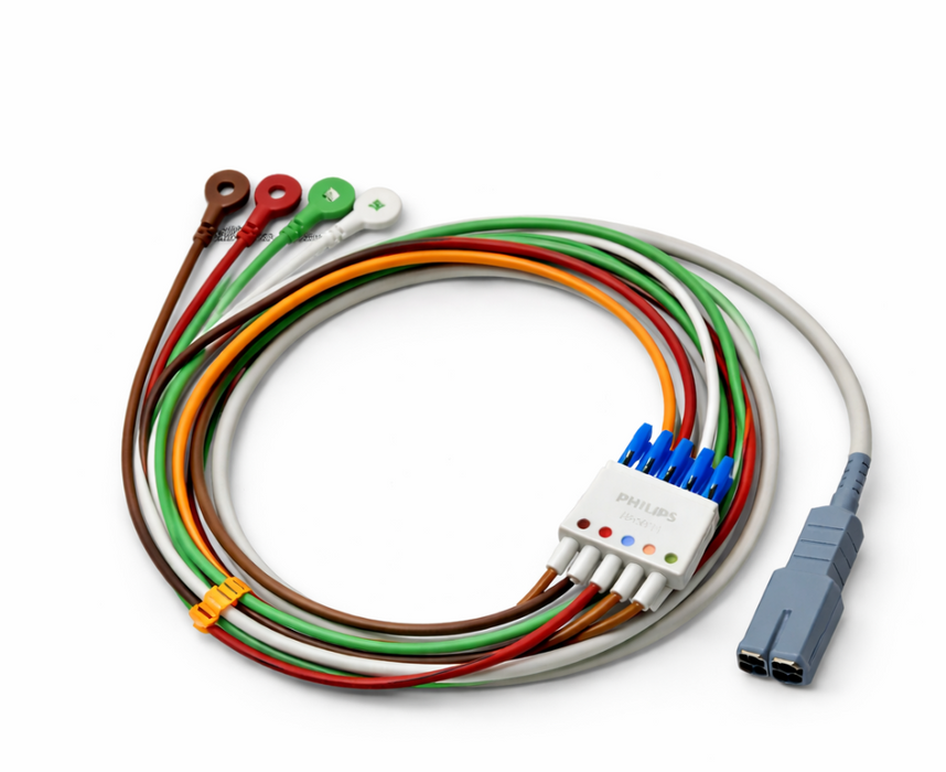 Philips Philips M1644A 5 ECG Lead Wires 3 ft Cable Snap Cables reLink Online