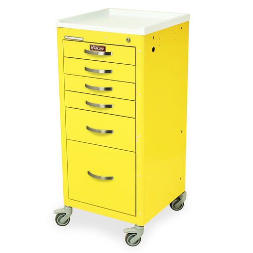 Harloff Harloff M3DS1830K16 - M-Series Tall Infection Control Mini Cart, Six Drawers, Key Lock (Mini Line) Medical Furniture reLink Medical