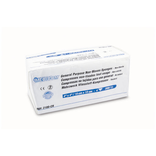 Medicom, Inc. Medicom Inc. 2100-CH Sponge 4" x 4" 4-Ply Non-Woven Non-Sterile Supplies reLink Medical