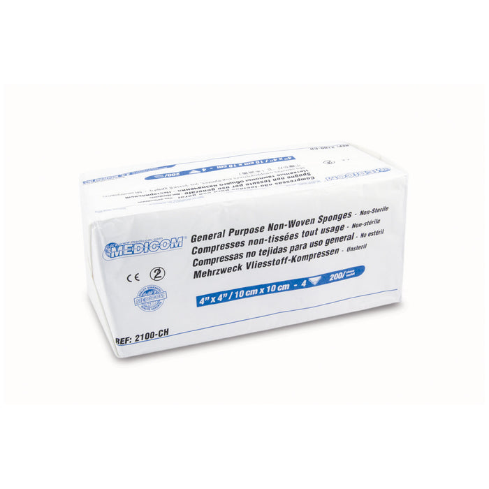 Medicom, Inc. Medicom Inc. 2100-CH Sponge 4" x 4" 4-Ply Non-Woven Non-Sterile Supplies reLink Medical