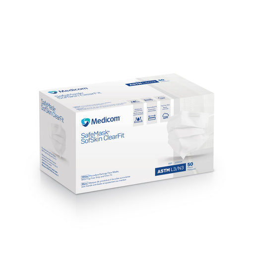 Medicom, Inc. Medicom Inc. 220014 Earloop Mask Sofskin ClearFit Fog-Free Strip + Supplies reLink Medical