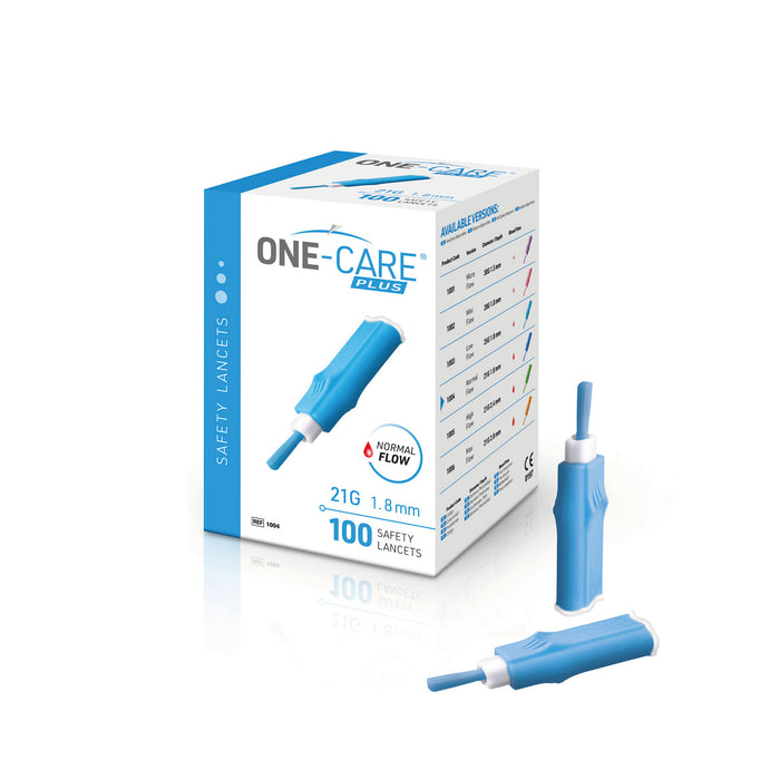 MediVena 1004 Safety Lancet 21G x 1.8mm Normal Flow Contact