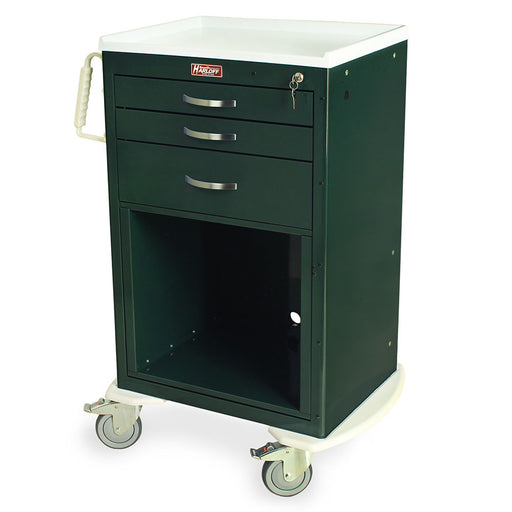 Harloff Harloff MDS2430K05+MD24-DRW18-EH - M-Series Medium Width Cart with Open Equipment Holder Medical Furniture reLink Medical