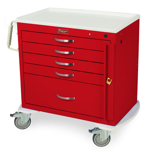 Harloff Harloff MDS3021B15 - M-Series X-Short Emergency Crash Cart, Standard Width, Five Drawers, Breakaway Lock Medical Furniture reLink Medical