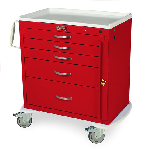 Harloff Harloff MDS3024B05 - M-Series Short Emergency Crash Cart, Standard Width, Five Drawers, Breakaway Lock Medical Furniture reLink Medical