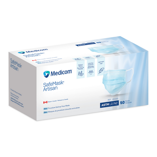 Medicom, Inc. Medicom Inc. 221315 SafeMask Artisan Face Mask ASTM Level 2 Blue Supplies reLink Medical