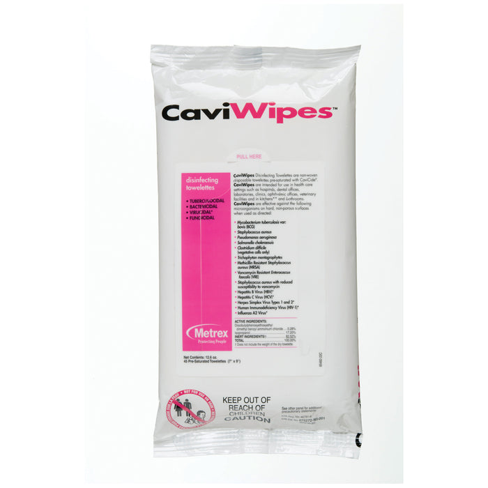 Metrex Research Corporation Metrex Research Corporation 13-1224 CaviWipes Flat Pack 45/pk 20 Supplies reLink Medical