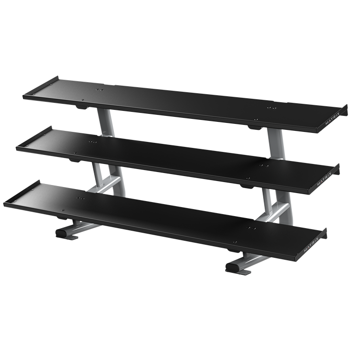 Matrix Fitness MG-A538 Magnum 3-Tier Flat-Tray Dumbbell Rack Iced