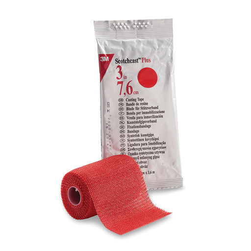 Solventum Corporation Solventum Corporation 82003R Plus Casting Tape 3" x 4 yds Red Supplies reLink Medical