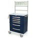 Harloff Harloff MPA3027K06+MD30-ANS - A-Series Lightweight Six Drawer Anesthesia Cart with MD30-ANS Accessories Package, Medium Height, Standard Width, Key Lock Medical Furniture reLink Medical