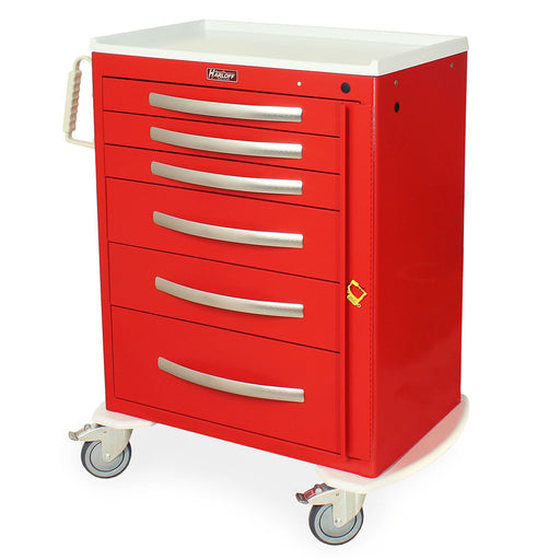 Harloff Harloff MPA3030B06 - A-Series Lighweight Six Drawer Alumium Crash Cart, Tall Height, Standard Width Medical Furniture reLink Medical