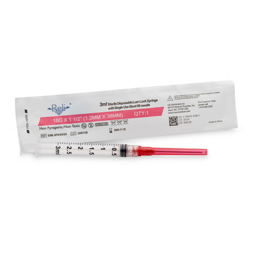 Myco Medical Myco Medical BFN18G151 Blunt Fill Needles Sterile Single-Use Supplies reLink Medical