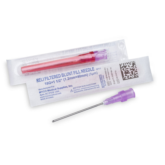 Myco Medical Myco Medical F-BFN18G151 Blunt Fill Needles with Filter Sterile Supplies reLink Medical