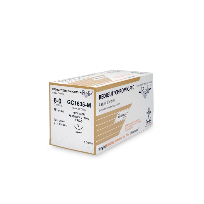 Myco Medical Myco Medical GC1635-M Suture 6-0 Redigut Chromic Natural 18" Supplies reLink Medical