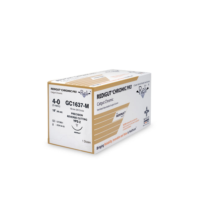 Myco Medical Myco Medical GC1637-M Suture 4-0 Redigut Chromic Natural 18" Supplies reLink Medical