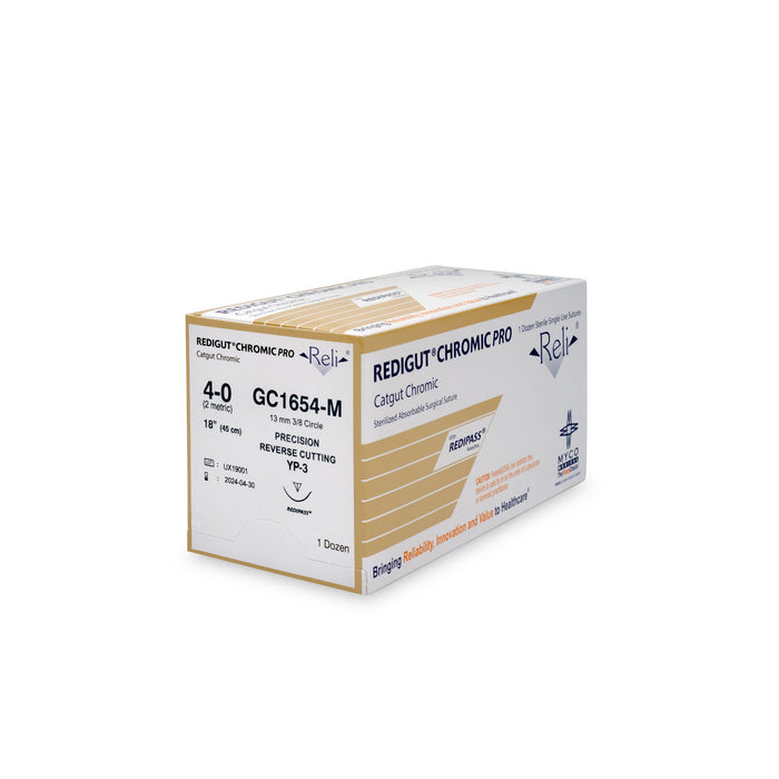 Myco Medical Myco Medical GC1654-M Suture 4-0 Redigut Chromic Natural 18" Supplies reLink Medical