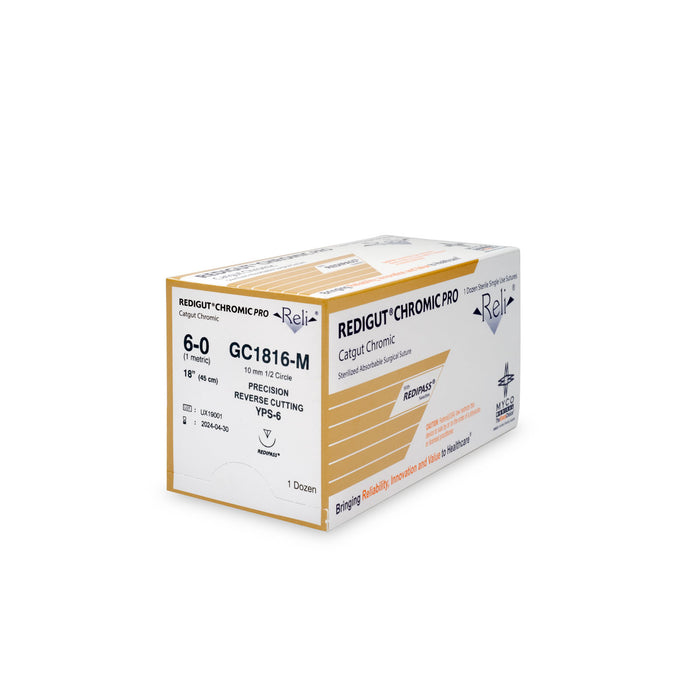 Myco Medical Myco Medical GC1816-M Suture 6-0 Redigut Chromic Natural 18" Supplies reLink Medical