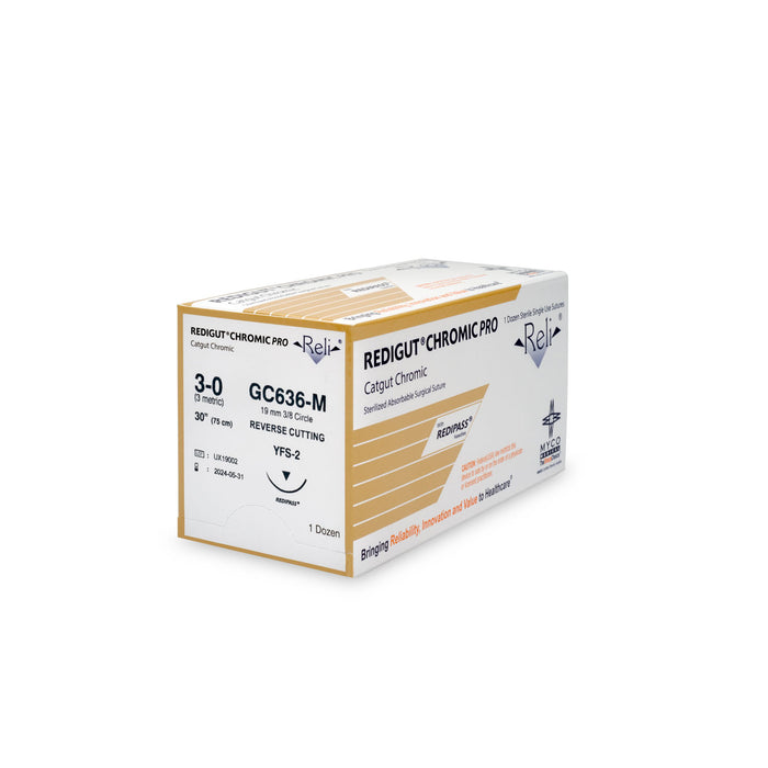 Myco Medical Myco Medical GC636-M Suture 3-0 Redigut Chromic Natural 30" Supplies reLink Medical