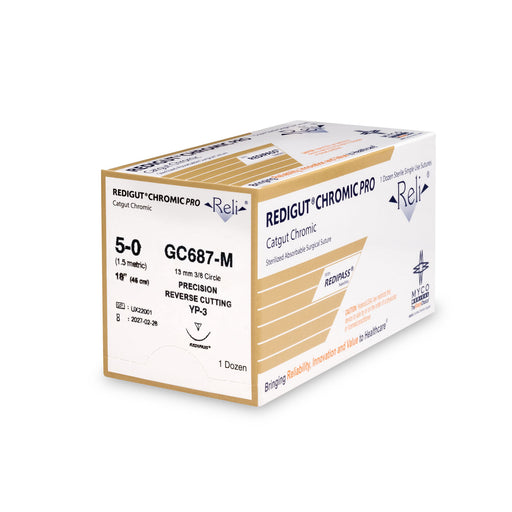 Myco Medical Myco Medical GC687-M Suture 5-0 Redigut Chromic Natural 18" Supplies reLink Medical