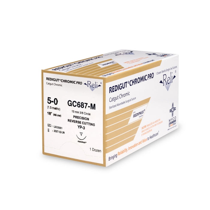 Myco Medical Myco Medical GC687-M Suture 5-0 Redigut Chromic Natural 18" Supplies reLink Medical