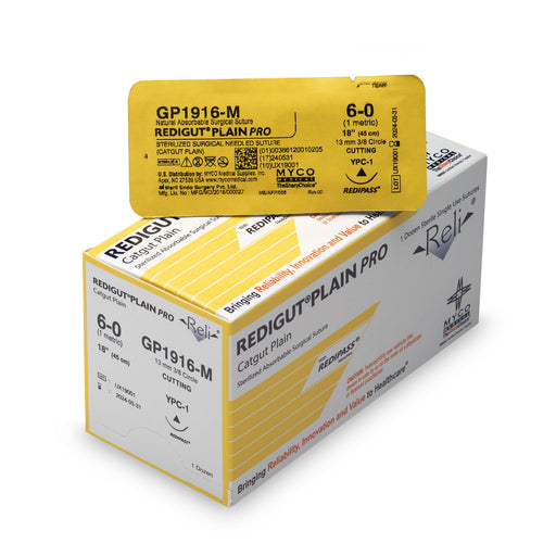 Myco Medical Myco Medical GP1916-M Suture 6-0 Redigut Plain Natural 18" Supplies reLink Medical