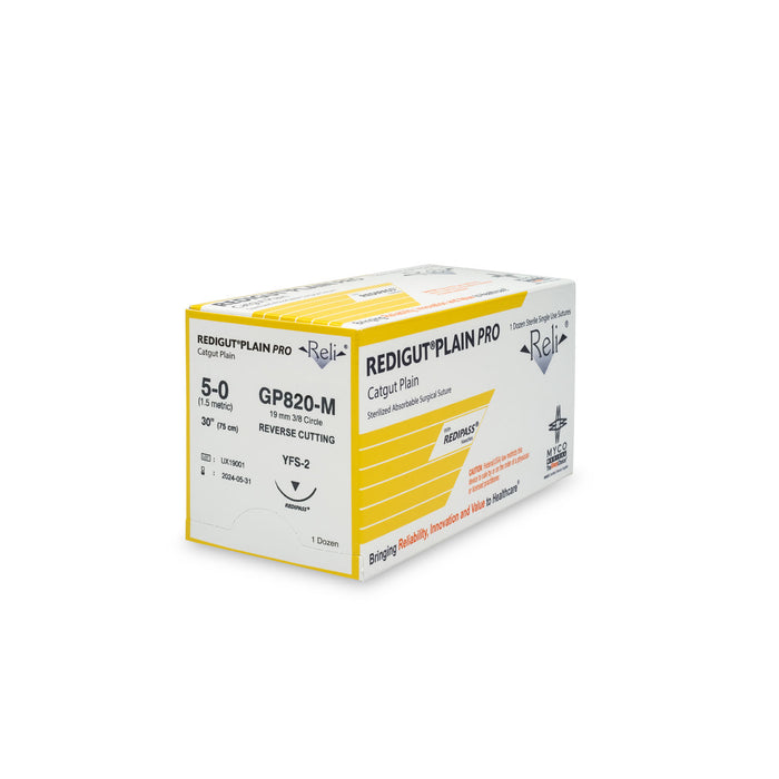 Myco Medical Myco Medical GP820-M Suture 5-0 Redigut Plain Natural 30" Supplies reLink Medical