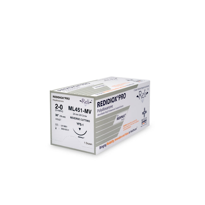 Myco Medical ML451-MV Suture 2-0 Redidiox Violet Monofilament