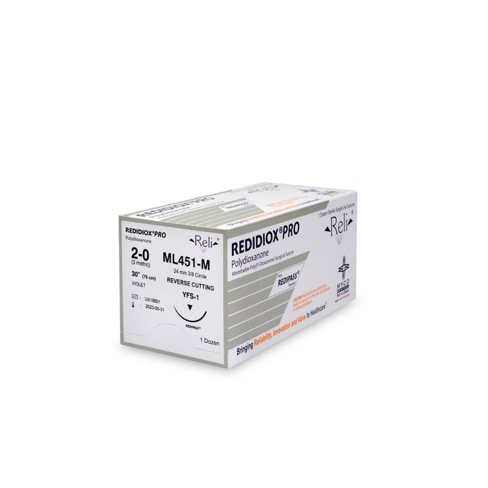 Myco Medical Myco Medical ML451-M Suture 2-0 Redidiox Violet Monofilament Supplies reLink Medical