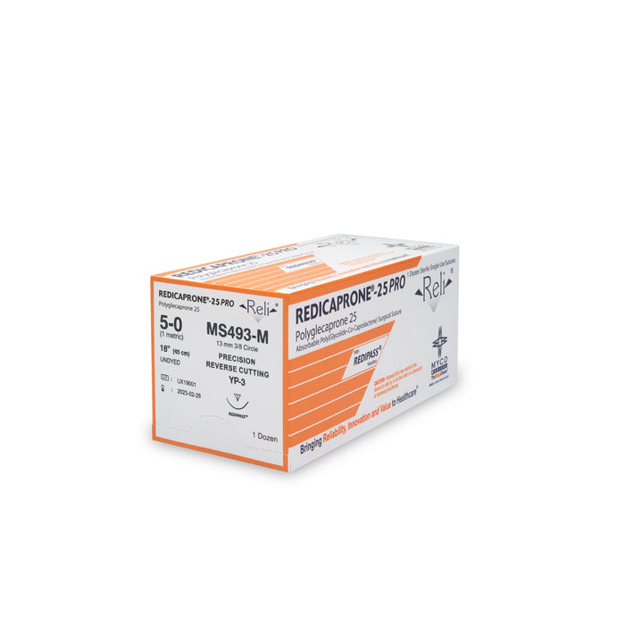 Myco Medical Myco Medical MS493-M Suture 5-0 Redicaprone Undyed Monofilament Supplies reLink Medical