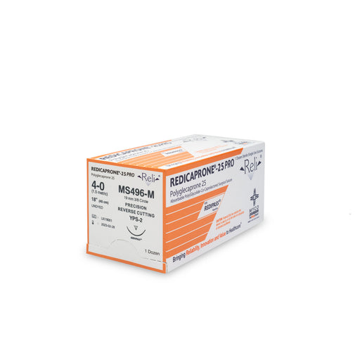 Myco Medical Myco Medical MS496-M Suture 4-0 Redicaprone Undyed Monofilament Supplies reLink Medical