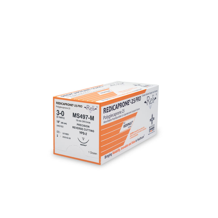 Myco Medical Myco Medical MS497-M Suture 3-0 Redicaprone Undyed Monofilament Supplies reLink Medical