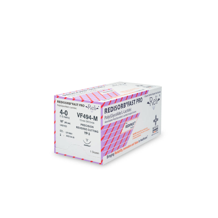 Myco Medical Myco Medical VF494-M Suture 4-0 Redisorb Fast Undyed Braided Supplies reLink Medical