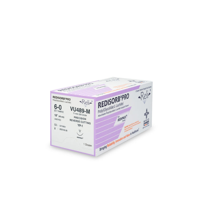 Myco Medical Myco Medical VU489-M Suture 6-0 Redisorb Undyed Braided 18" Supplies reLink Medical