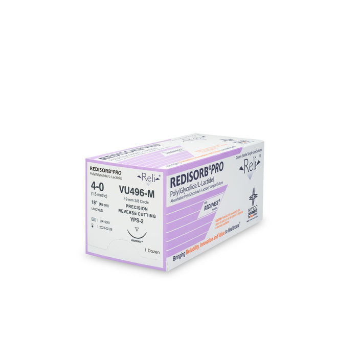 Myco Medical Myco Medical VU496-M Suture 4-0 Redisorb Undyed Braided 18" Supplies reLink Medical