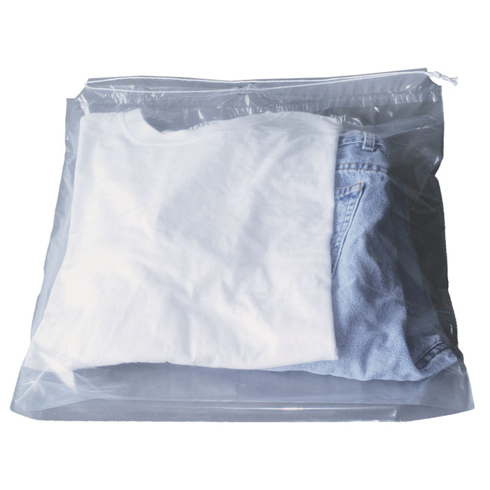 New World Imports New World Imports DS500C Drawstring Bag 18" x 20‚½" Clear Bag Supplies reLink Medical