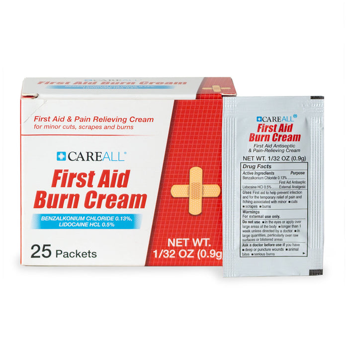 New World Imports New World Imports FABCP925 CareAll First Aid Burn Cream Packet 0.9g Supplies reLink Medical