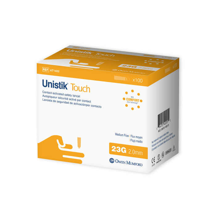 Owen Mumford Owen Mumd AT1402 Safety Lancet Medium Flow 23G x 2.0mm Supplies reLink Medical