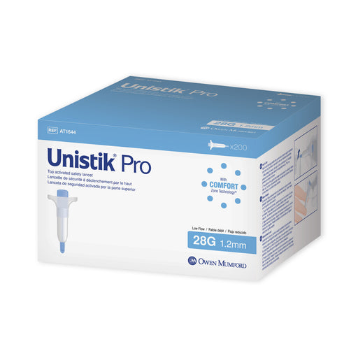 Owen Mumford Owen Mumd AT1644 Safety Lancet Top Activated Low Flow 28G x Supplies reLink Medical