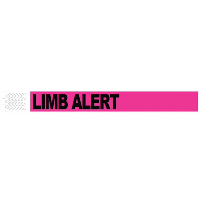 Medical ID Solutions 2007LA Wristband Tyvek 1" Lim Alert Pink