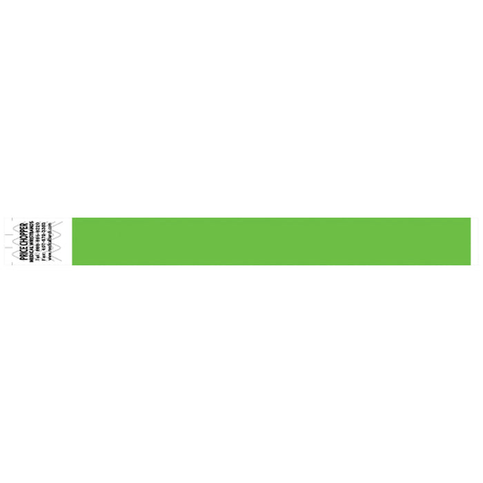 Medical ID Solutions Medical ID Solutions 2109 Wristband Tyvek 1" Solid Lime Green Supplies reLink Medical