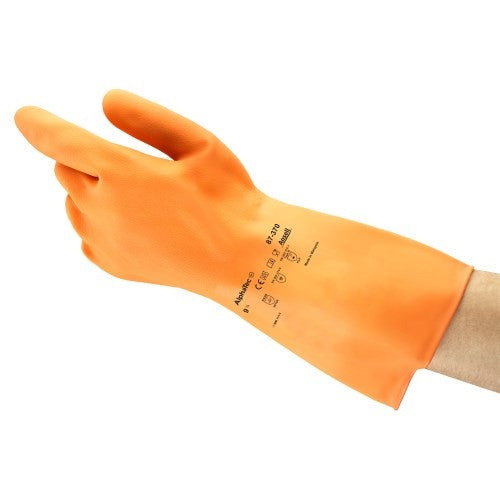 Ansell Ansell 87320065 Canner & Handler Glove Size 6.5 Orange Latex 12 Supplies reLink Medical